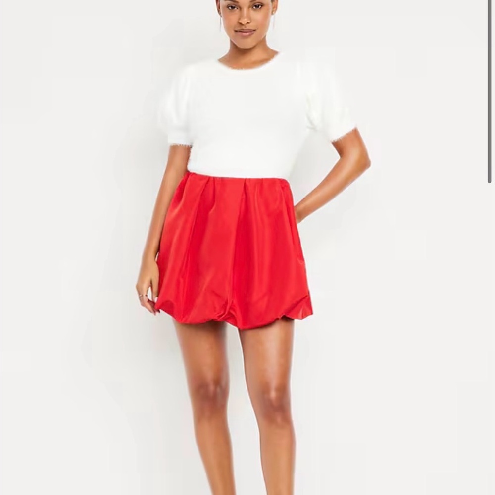 Red Bubble Skirt NWT